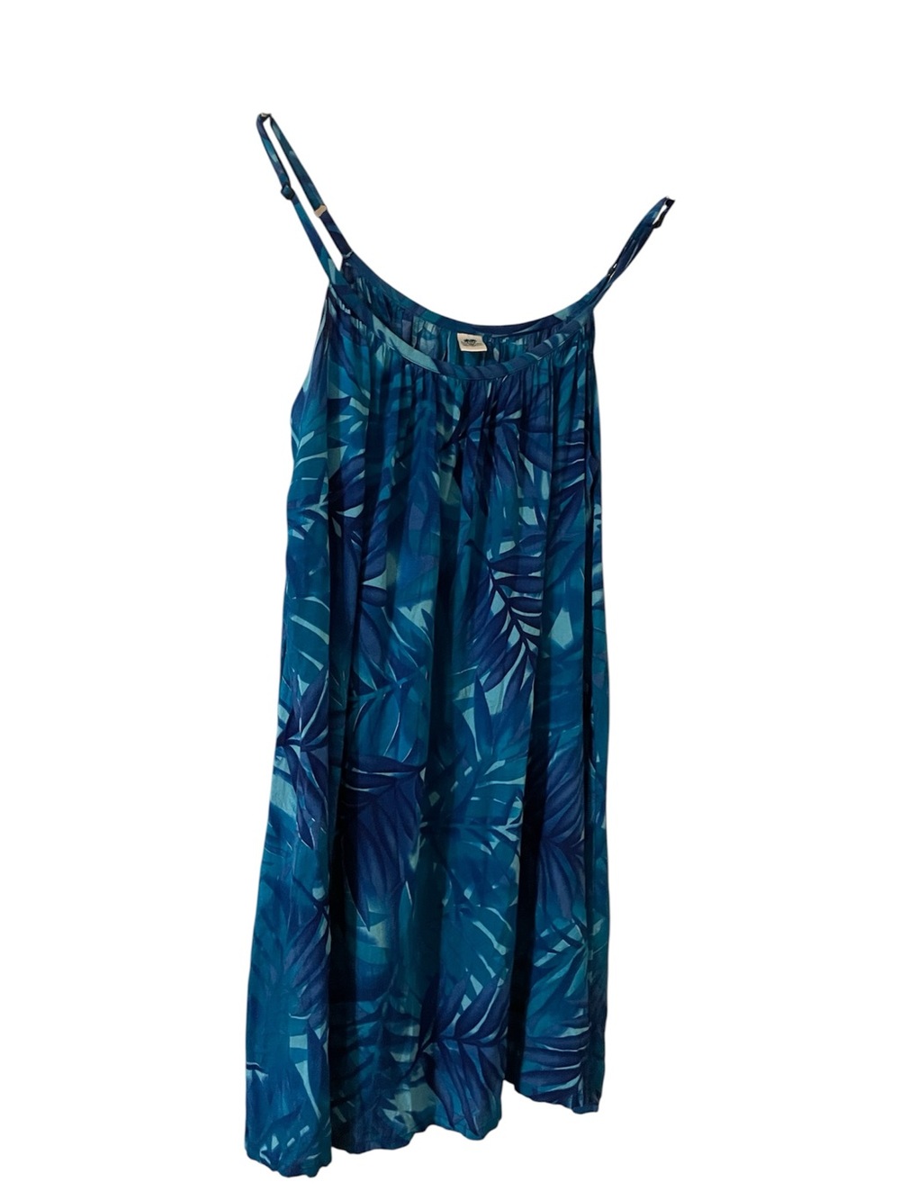 Island Planet so summer vibes Teal and Navy Tropical Swim Dress! One size NWOT!